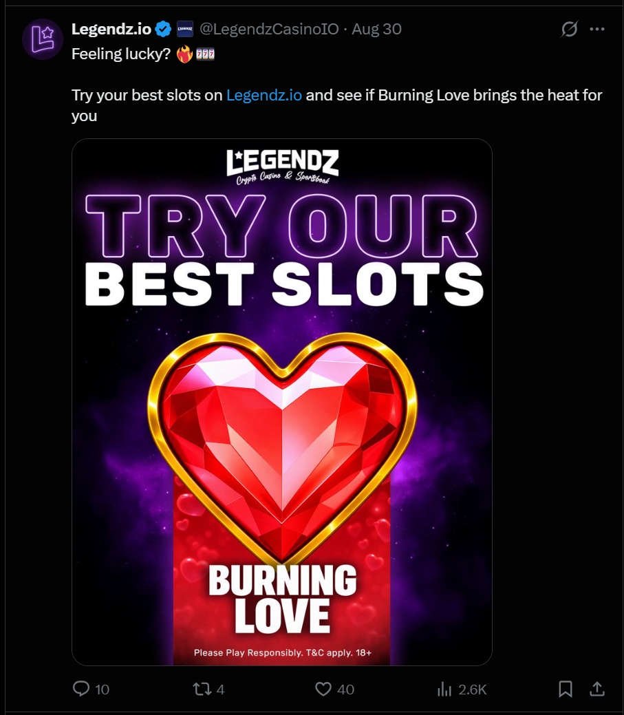 Product discovery with a clear idea: original Legendz.io X post capture